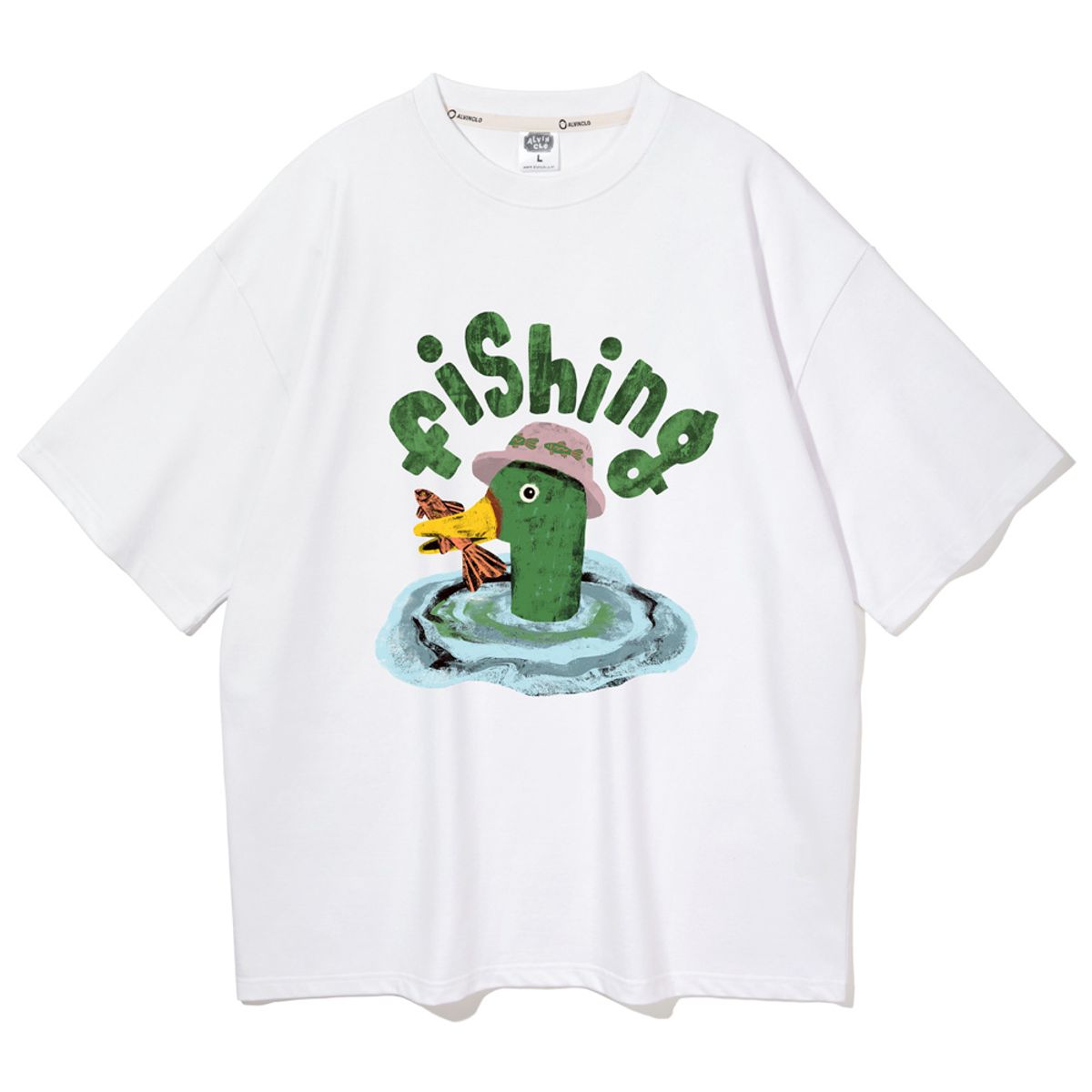 앨빈클로(ALVINCLO) FISHING DUCK 오버핏 반팔티 AST4568 (5 COLOR)