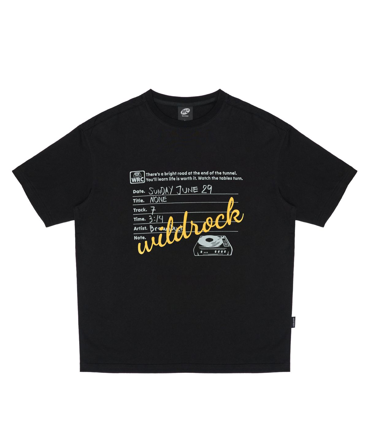 와일드락(WILDROCK) 와일드 스튜디오 반팔 티셔츠_블랙