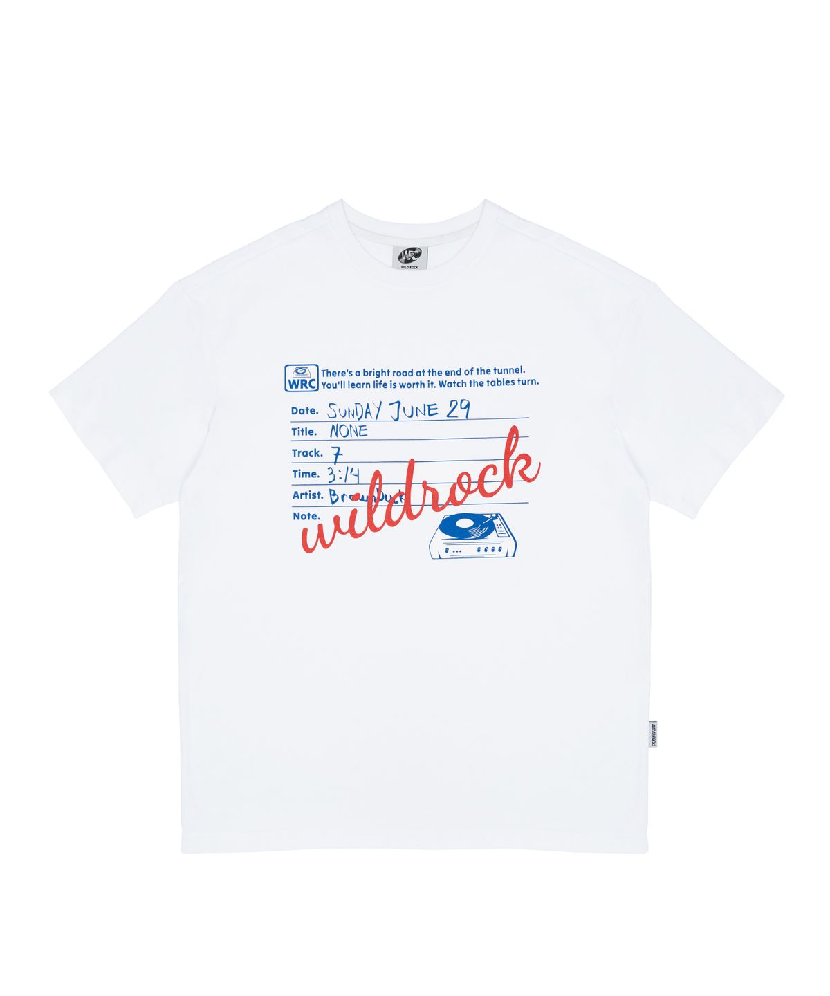 와일드락(WILDROCK) 와일드 스튜디오 반팔 티셔츠_화이트