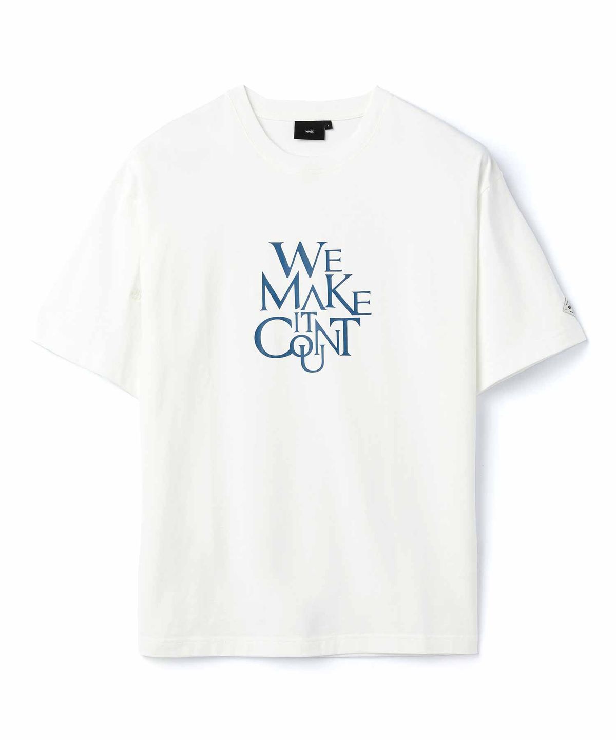 더블유엠씨(WMC) 프렌치 레터링 티셔츠_WHITE