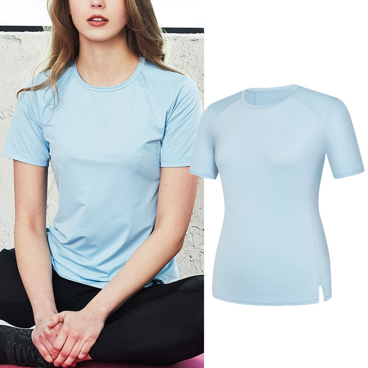 콜핑(KOLPING) 여성 크레오라 라운드 반팔 티셔츠 차코티(여) KRT4828W