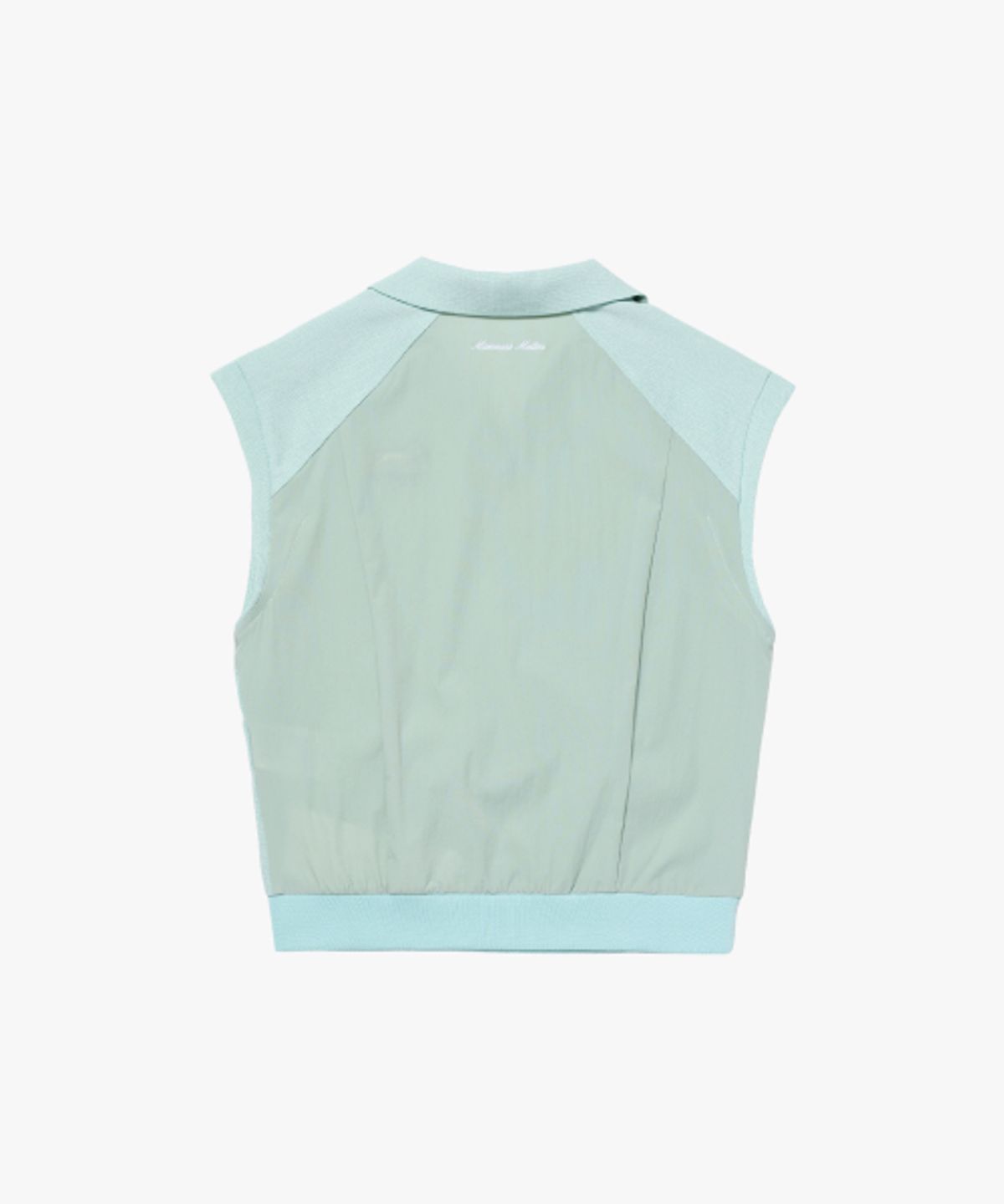 매드캐토스 컨트리클럽(MADCATTOS COUNTRY CLUB) MCC W V-NECK WOVEN MIX VEST-MINT