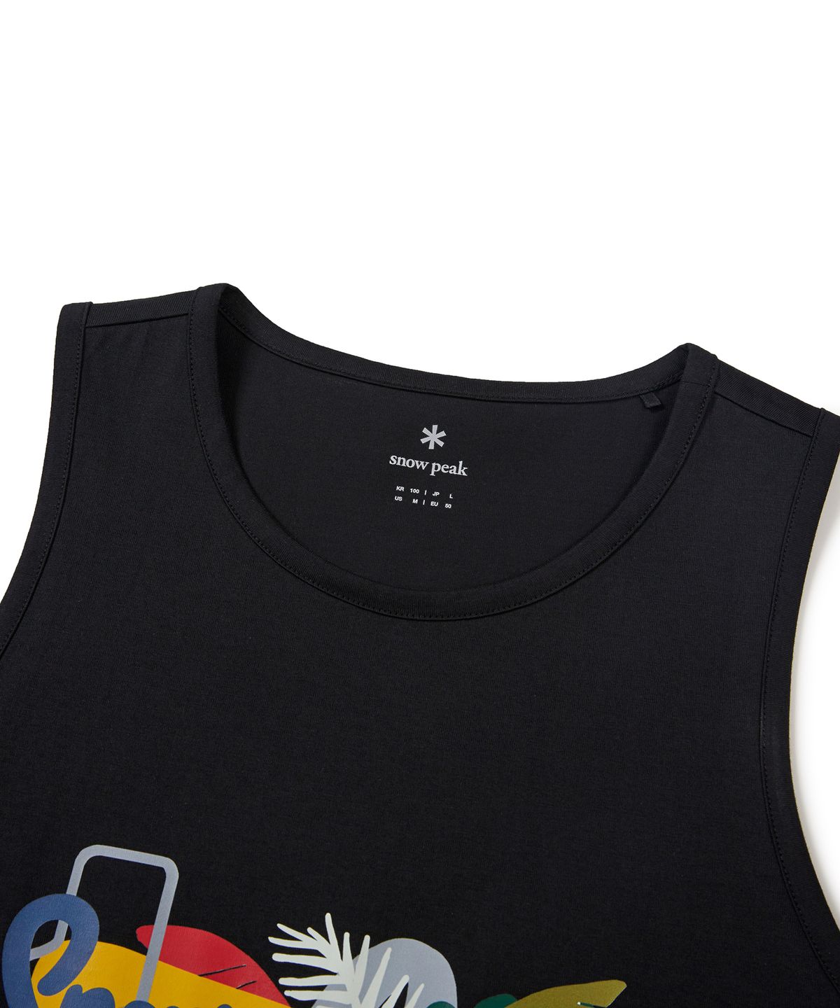 스노우피크 어패럴(SNOWPEAK APPAREL) [스노우피크 X 성낙진] 그래픽 나시 Black (S24MMFST72)