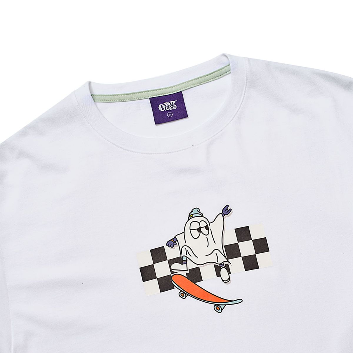 오드삭스(ODDSOCKS) STREET 쿨 키즈 반소매티셔츠 화이트