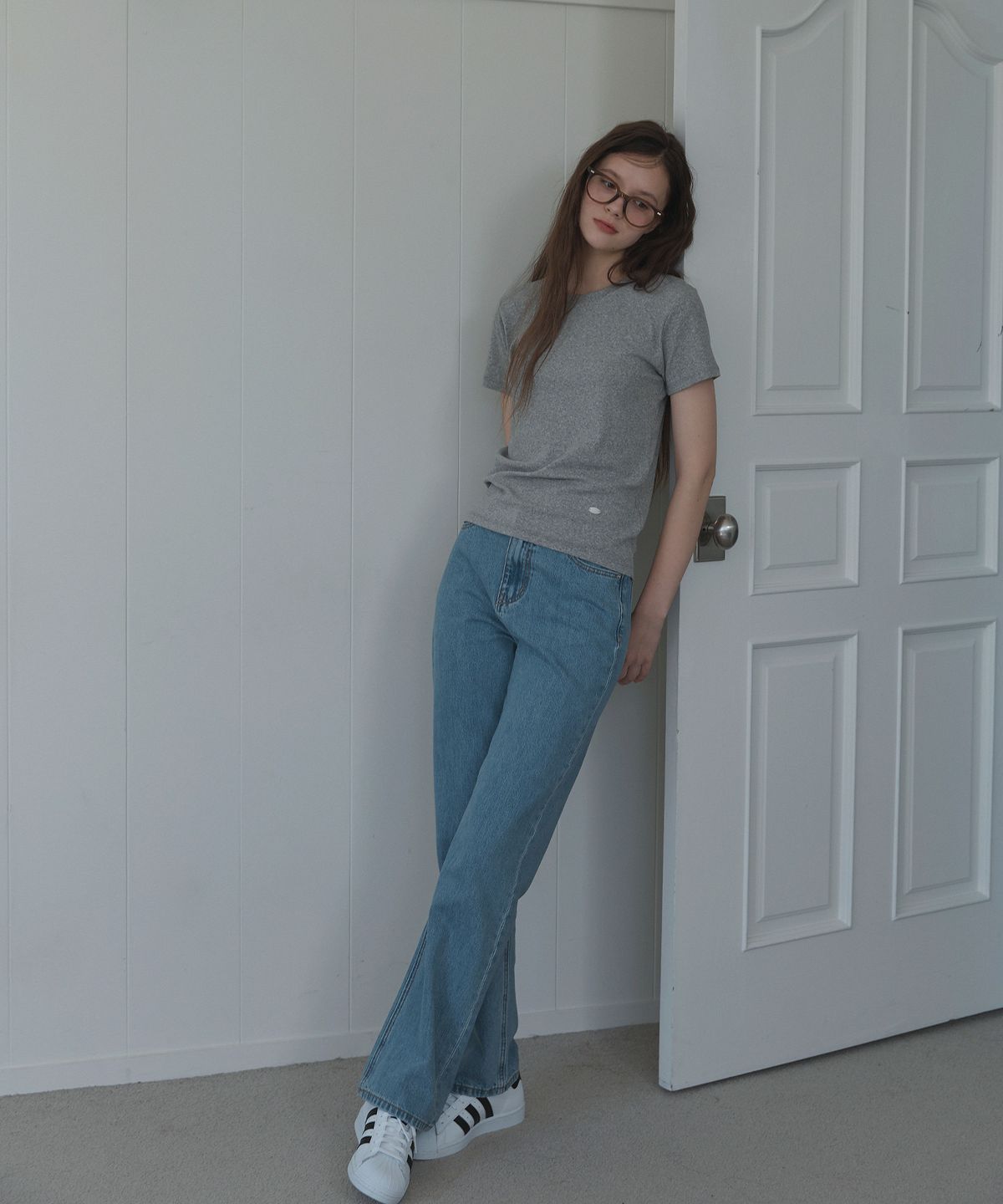 하우스 오브 폰드(HOUSE OF POND) Chilling span t shirt (Grey)