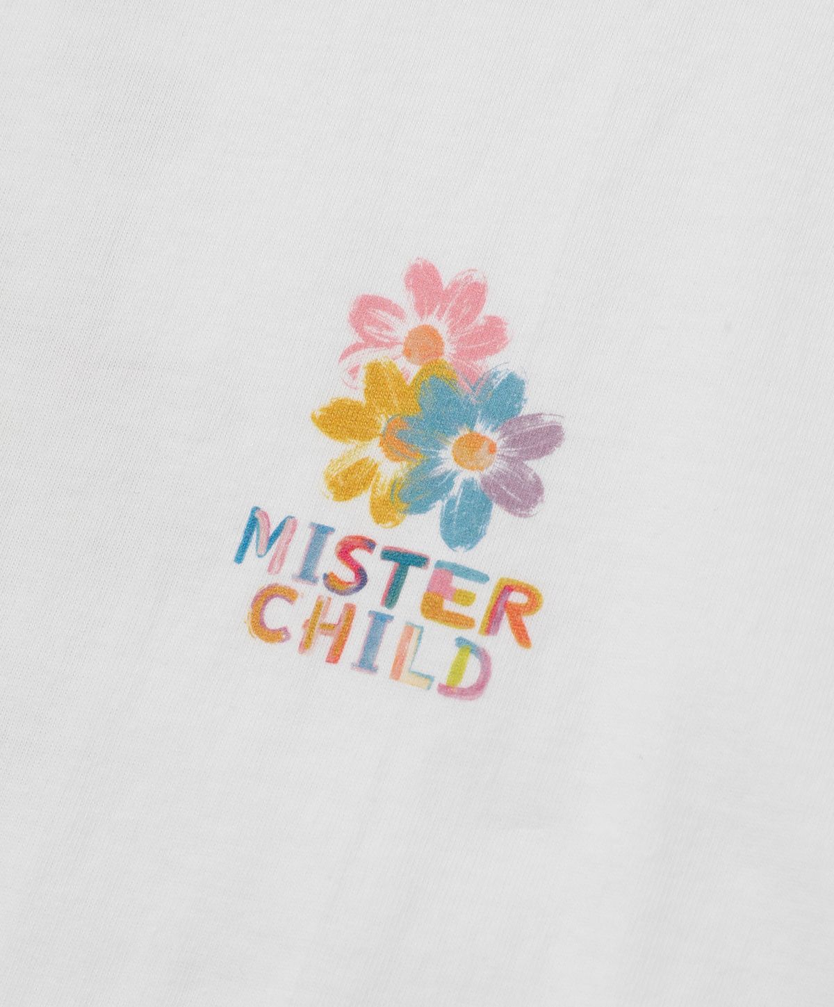 미스터차일드(MISTER CHILD) 레인보우 플라워  티셔츠 화이트