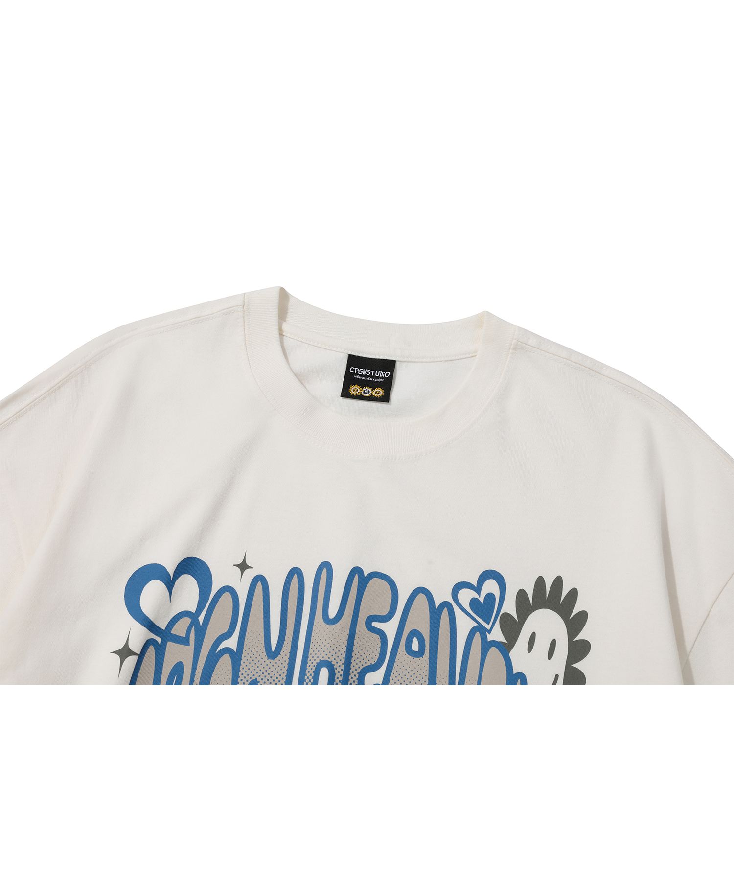 MUSINSA | CPGN STUDIO HEAVEN CREW Short Sleeve T-shirt Cream