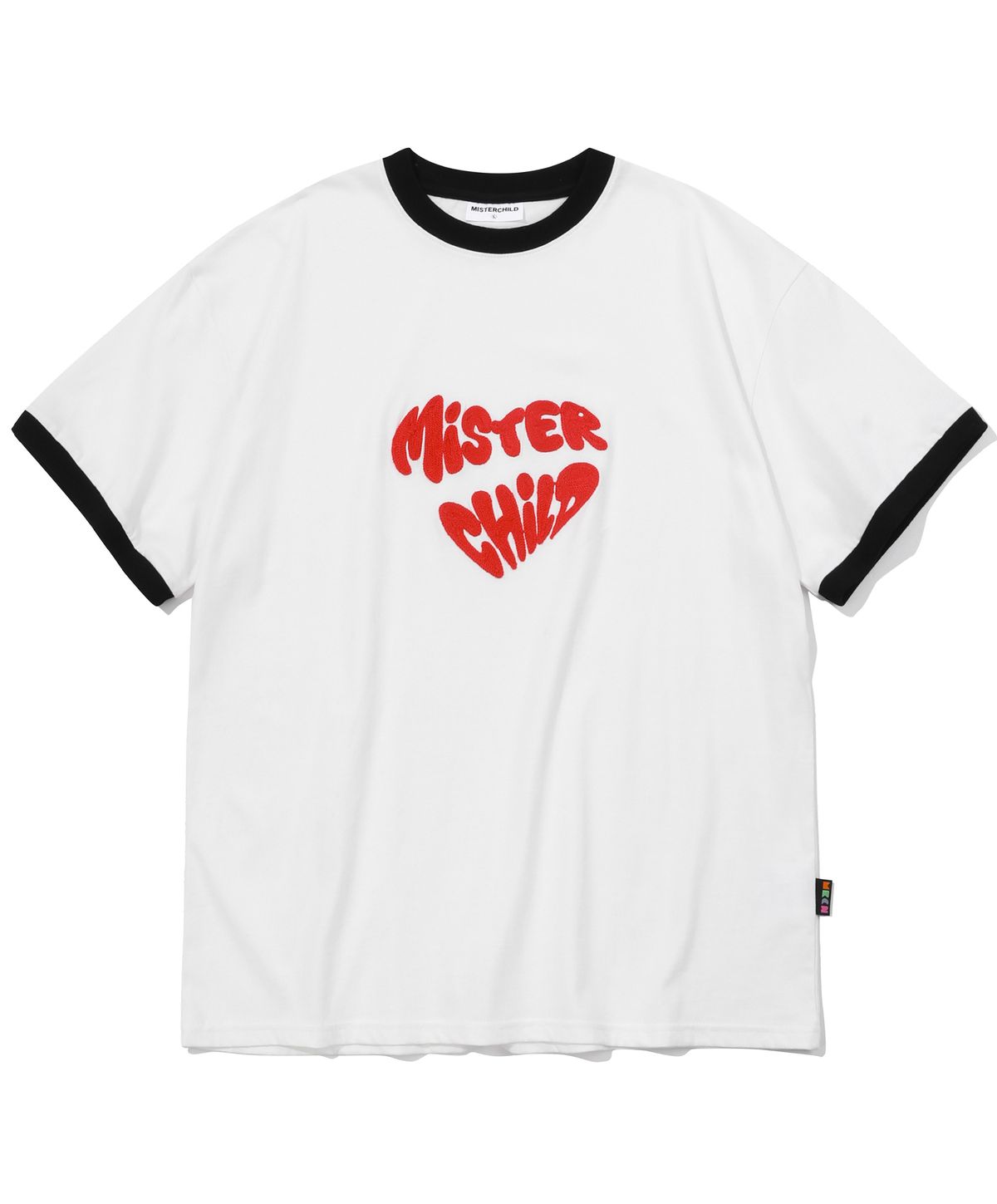 미스터차일드(MISTER CHILD) 하트 비트 티셔츠 화이트