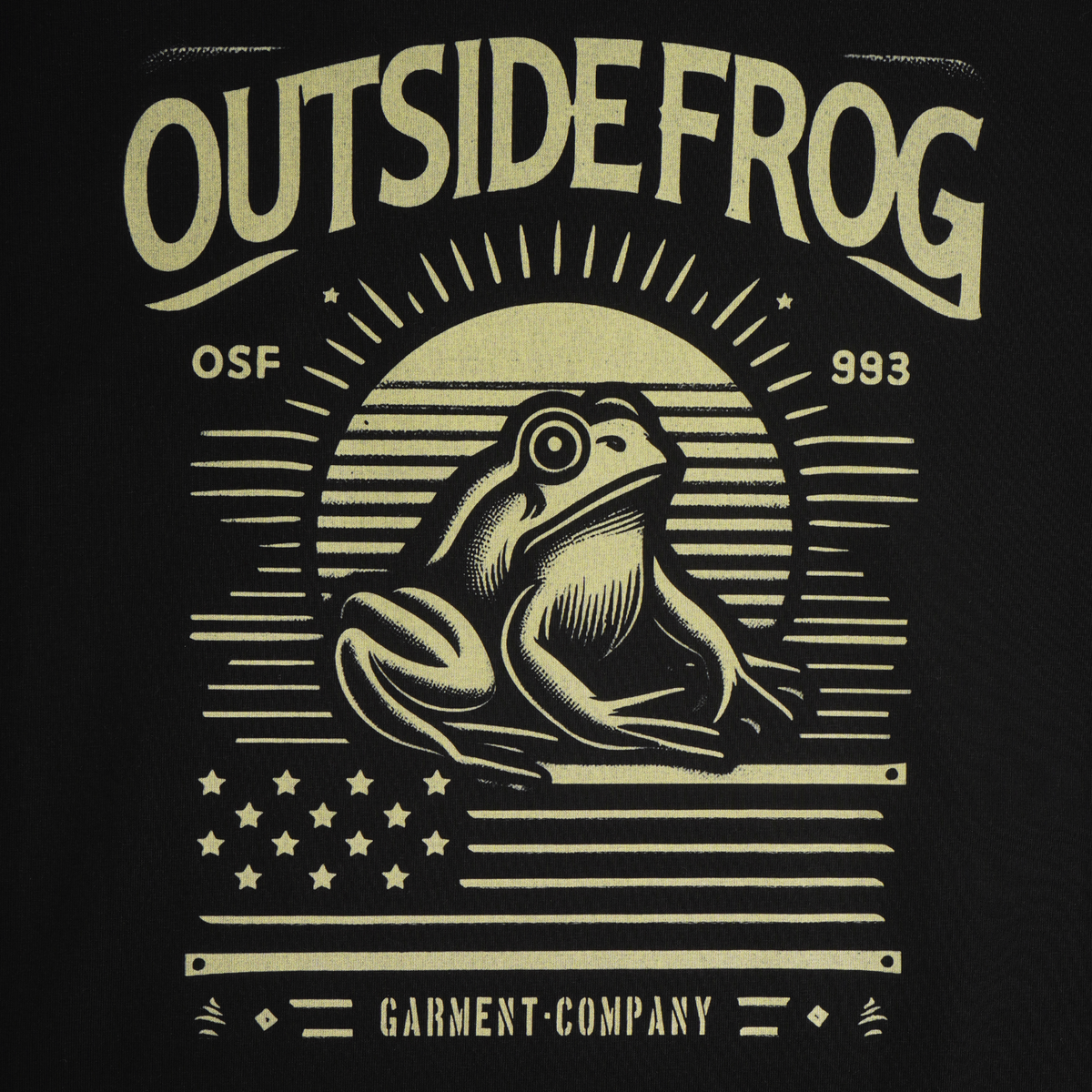 아웃사이드프로그(OUTSIDE FROG) CP 아메리칸 프로그 티셔츠 (블랙)
