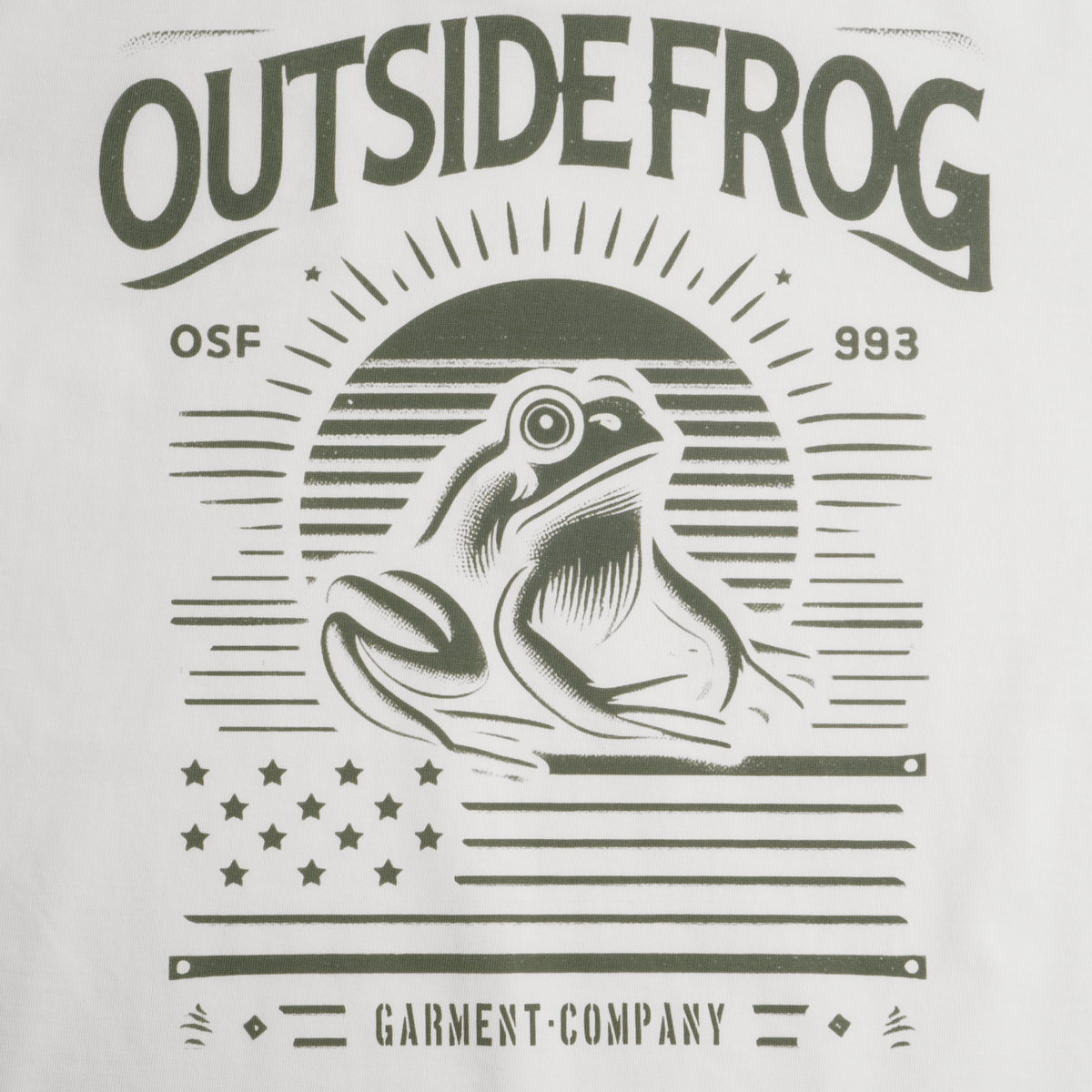 아웃사이드프로그(OUTSIDE FROG) CP 아메리칸 프로그 티셔츠 (오프화이트)