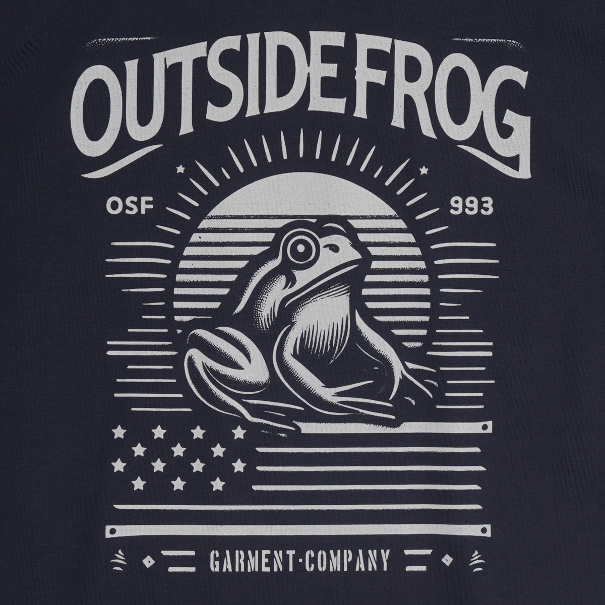 아웃사이드프로그(OUTSIDE FROG) CP 아메리칸 프로그 티셔츠 (네이비)