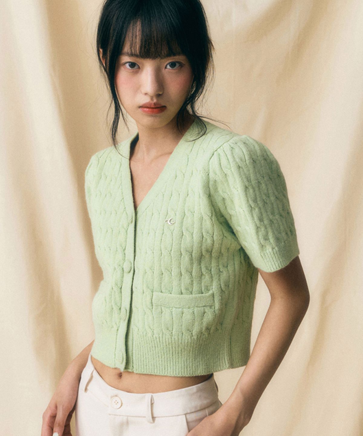 비바셔스(VIVACIOUS) Soft Cable Knit Cardigan - 7COL