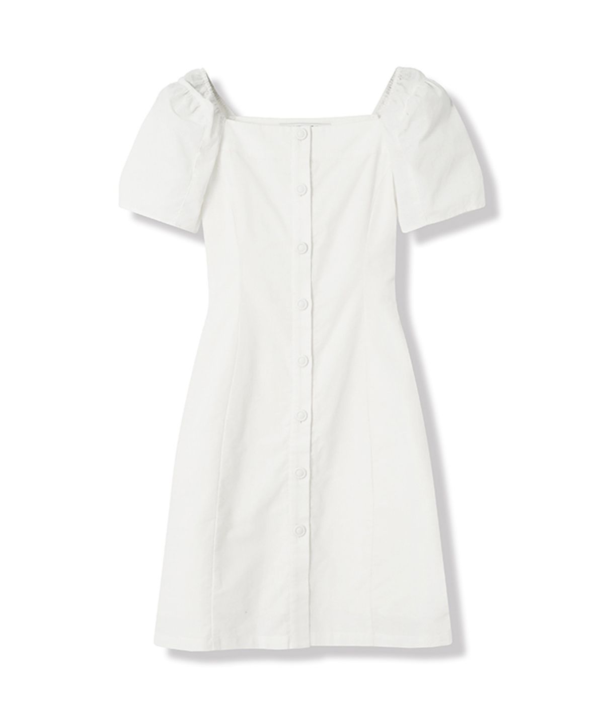 비바셔스(VIVACIOUS) Pellier Square Neck Puff Sleeve Dress - 5COL