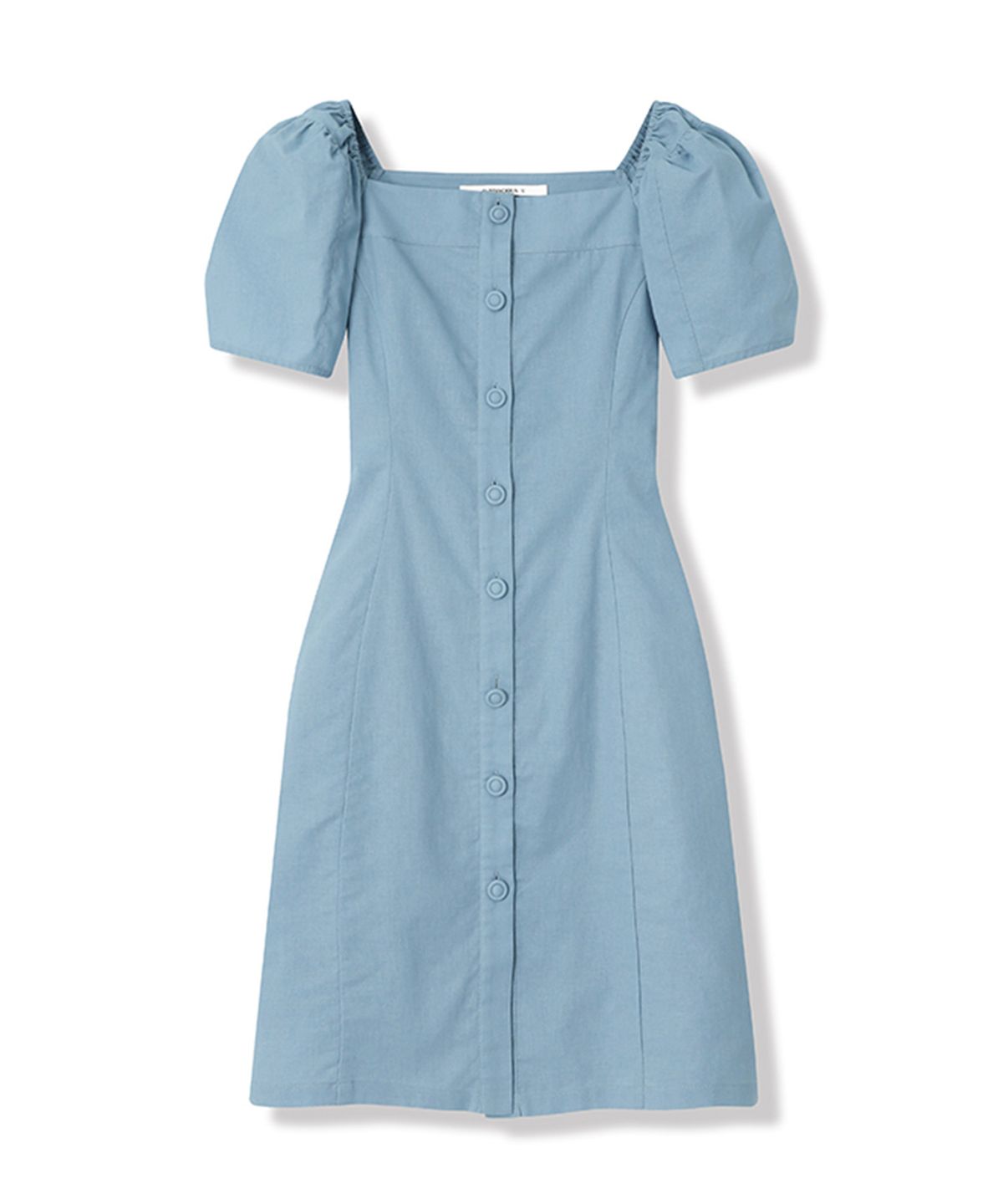 비바셔스(VIVACIOUS) Pellier Square Neck Puff Sleeve Dress - 5COL