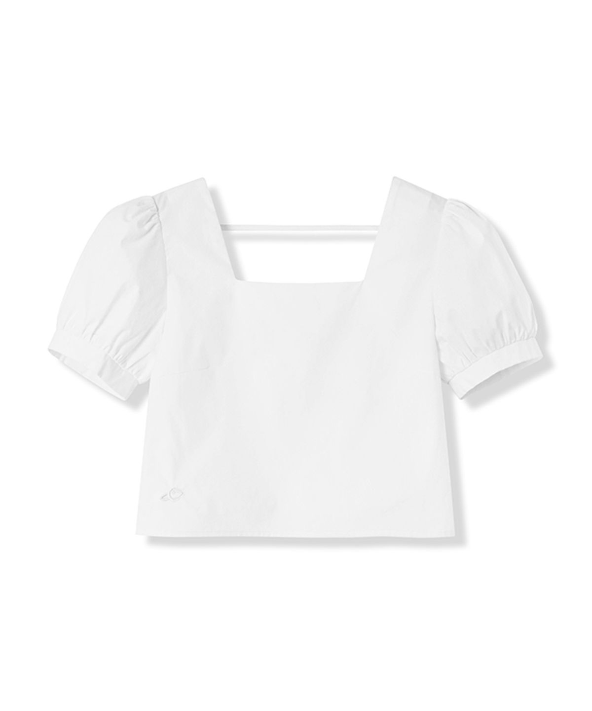 비바셔스(VIVACIOUS) Pellier Back Hole Puff Crop Blouse - 2COL
