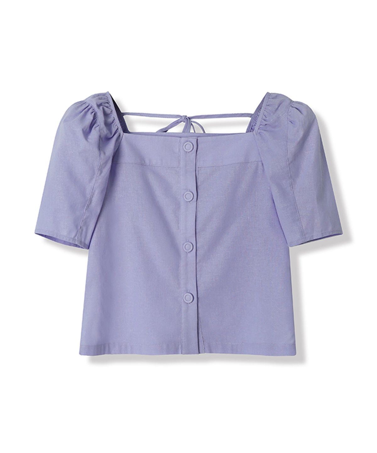비바셔스(VIVACIOUS) Pellier Square Neck Puff Sleeve Blouse - 4COL