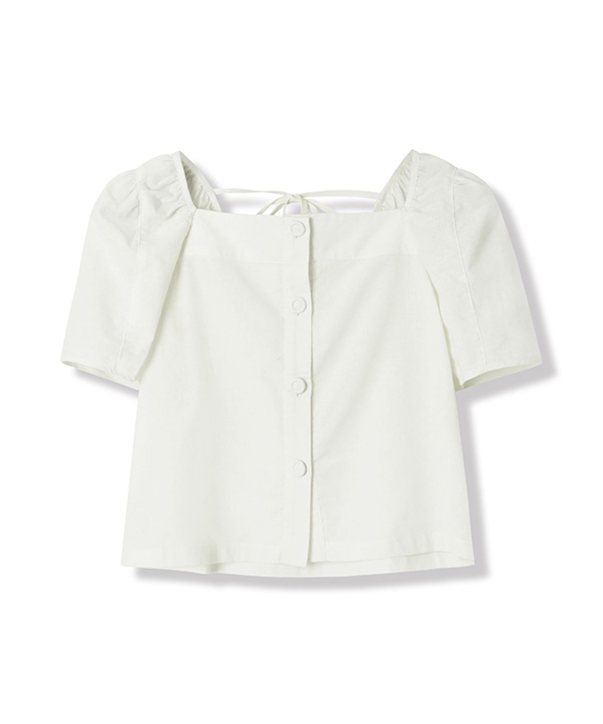 비바셔스(VIVACIOUS) Pellier Square Neck Puff Sleeve Blouse - 4COL