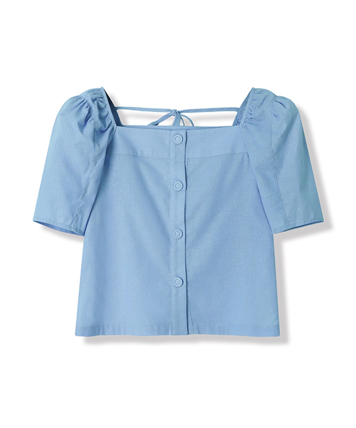 비바셔스(VIVACIOUS) Pellier Square Neck Puff Sleeve Blouse - 4COL
