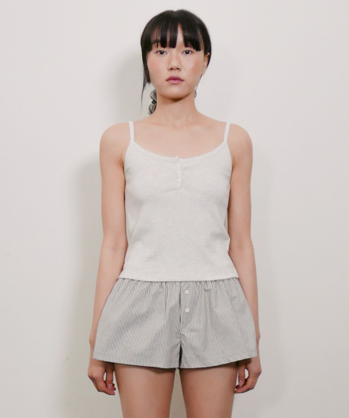 디어스토커(DEARSTALKER) D. BASIC COTTON BUTTON CAMI - 4 COLOR