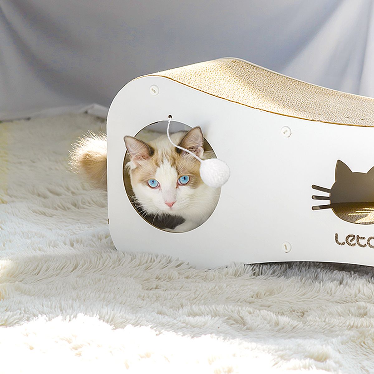 레토(LETO) 고양이 스크래쳐 대형 소파 터널