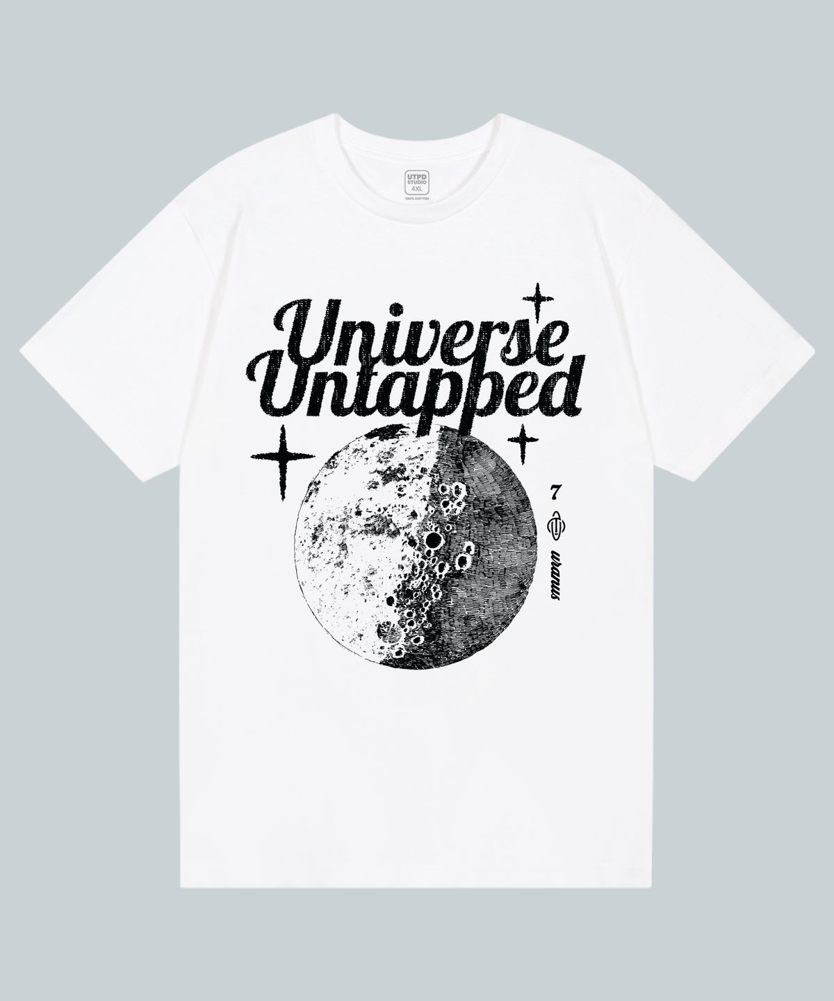언탭트 스튜디오(UNTAPPED STUDIO) 우라노스7 퓨어코튼 빅 오버핏 반팔 티셔츠 2 COLOR