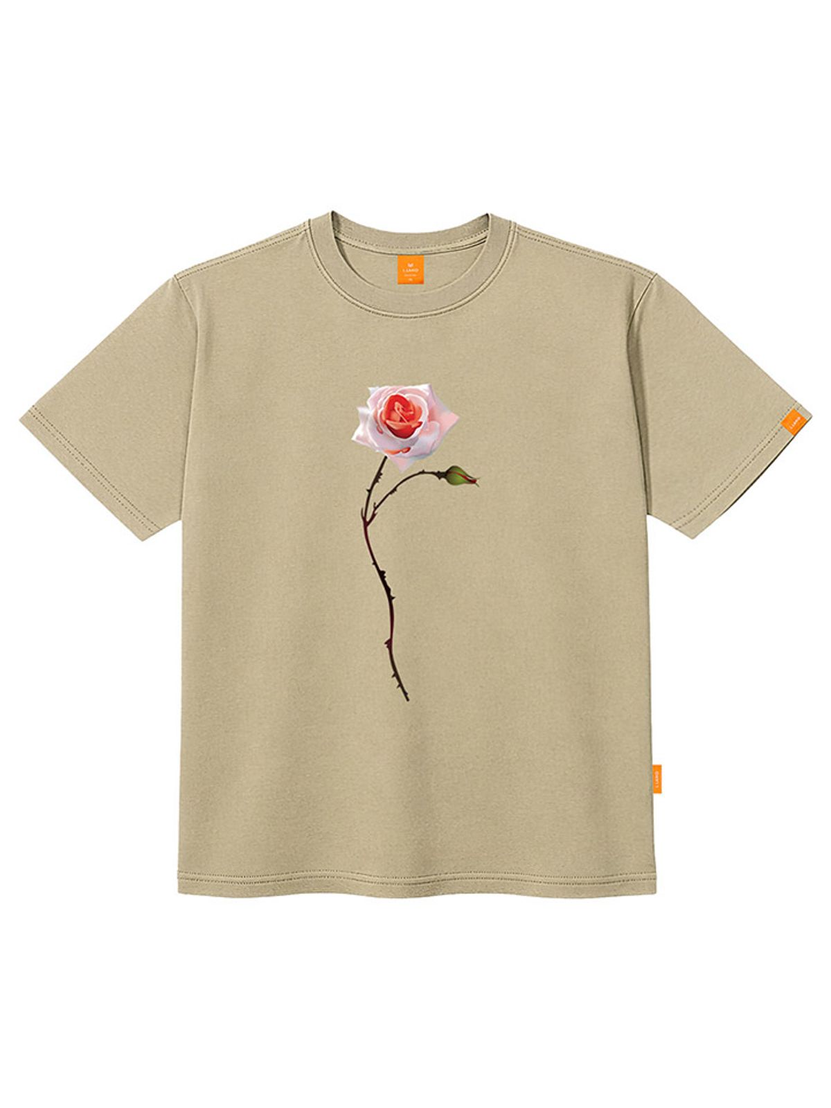 엘라모(LLAMO) 로즈 반팔티셔츠 남녀공용 빅사이즈 S~4XL