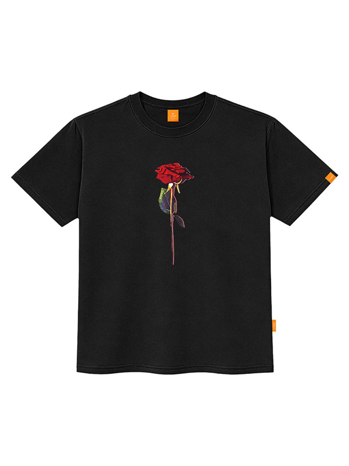 엘라모(LLAMO) 장미 반팔티셔츠 남녀공용 빅사이즈 S~4XL