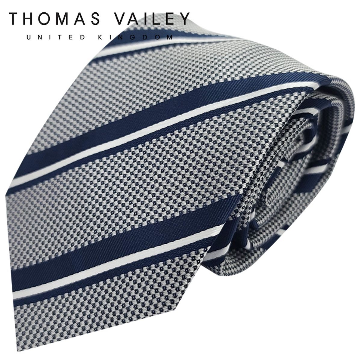 토마스 베일리(THOMAS VAILEY) 패션넥타이-릴리 그레이 8cm