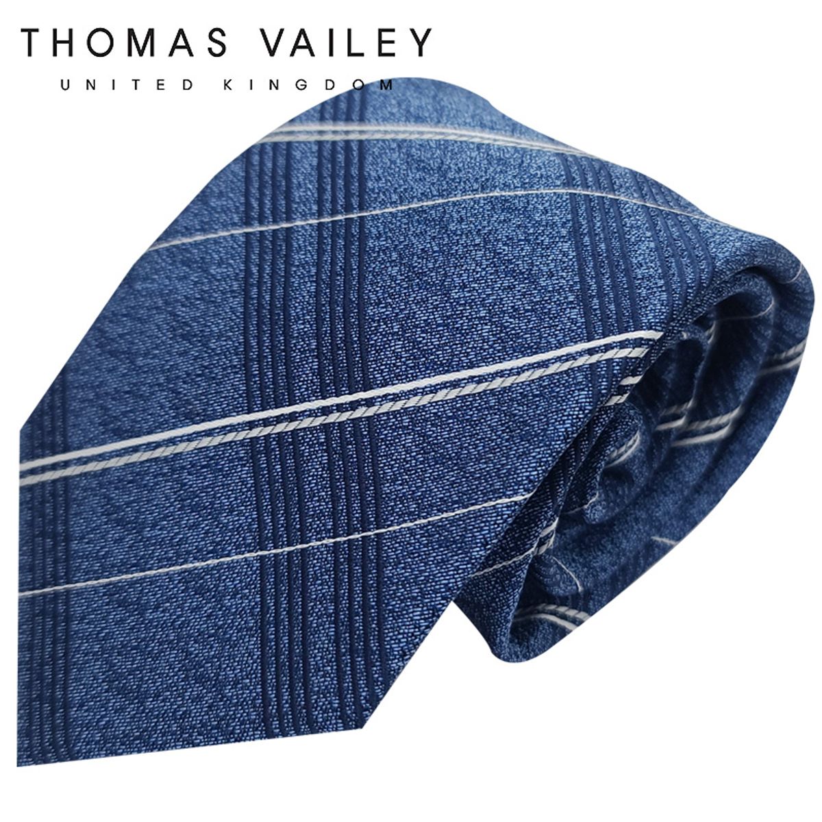 토마스 베일리(THOMAS VAILEY) 패션넥타이-제네바 블루 8cm