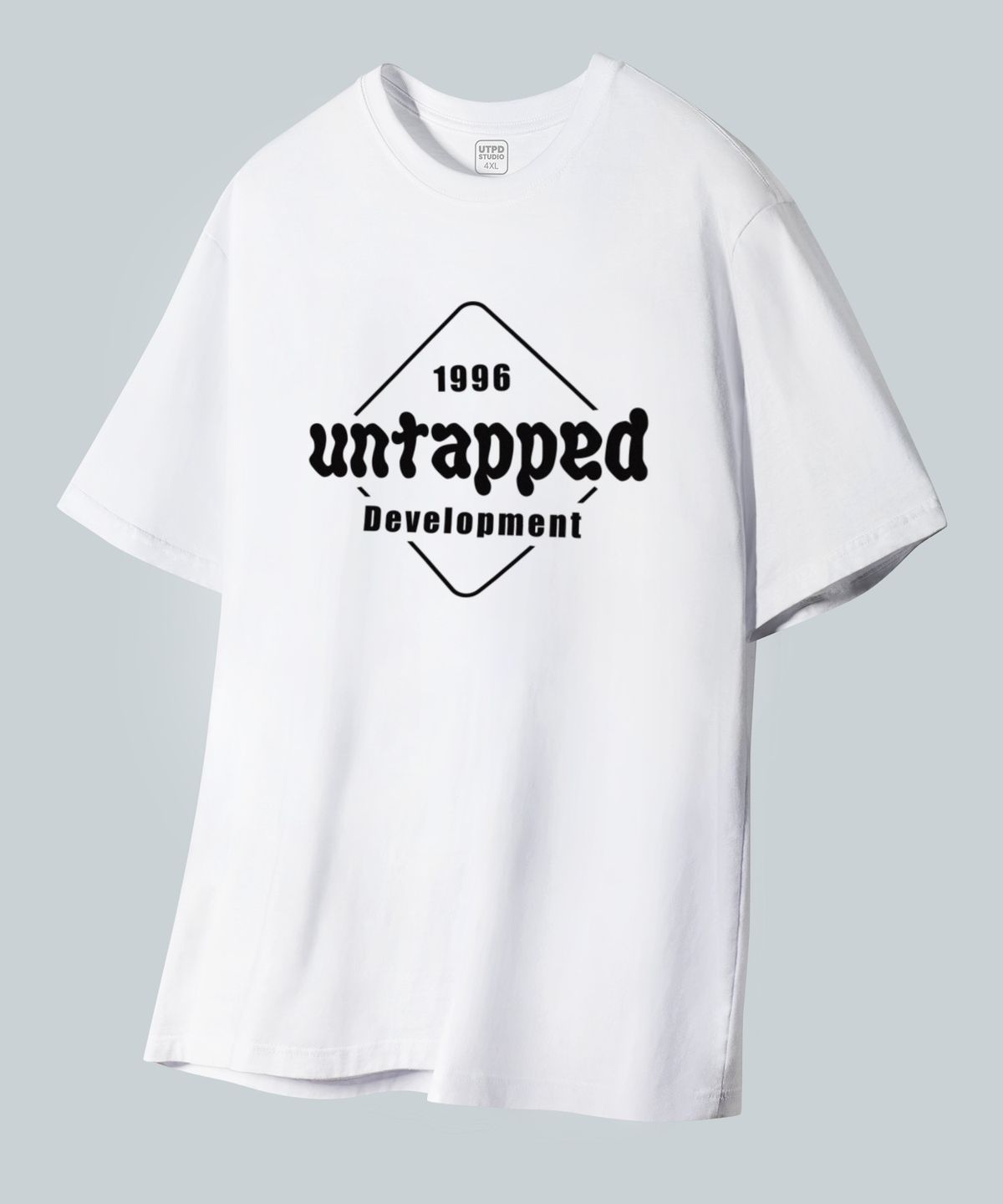 언탭트 스튜디오(UNTAPPED STUDIO) 스퀘어 시그니처 퓨어코튼 빅 오버핏 반팔 티셔츠 2 COLOR