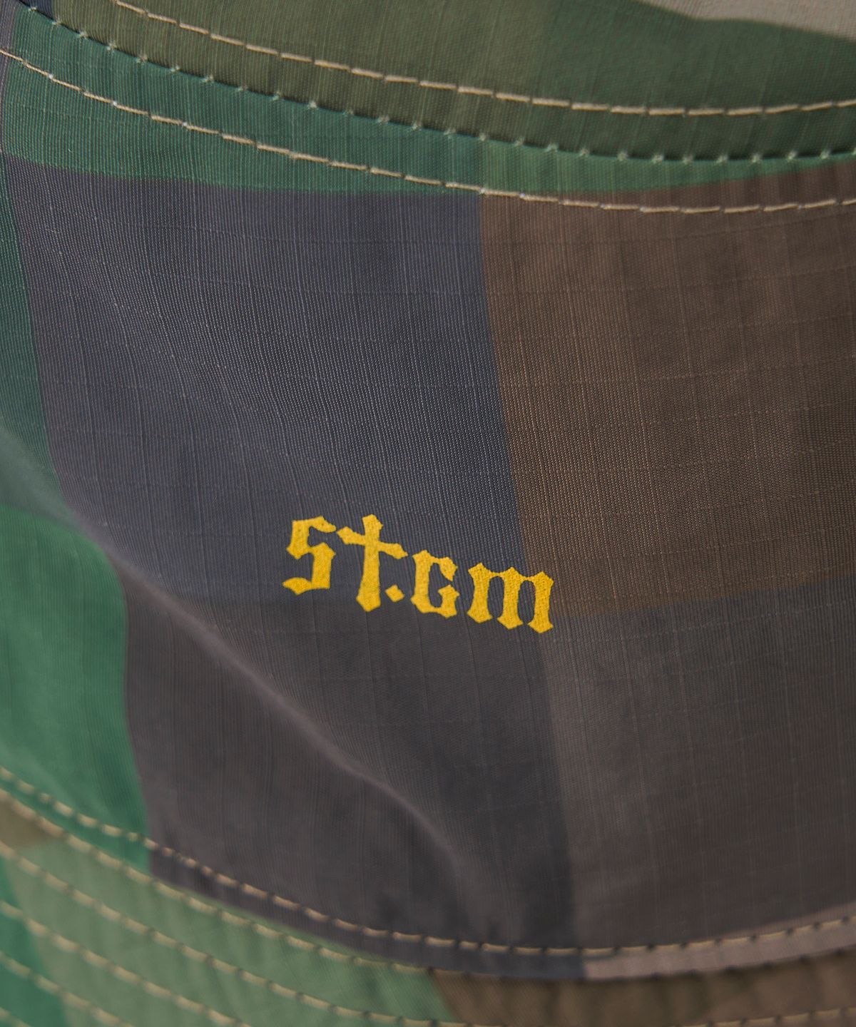 스티그마(STIGMA) Square Camouflage Reversible Bucket Hat Green