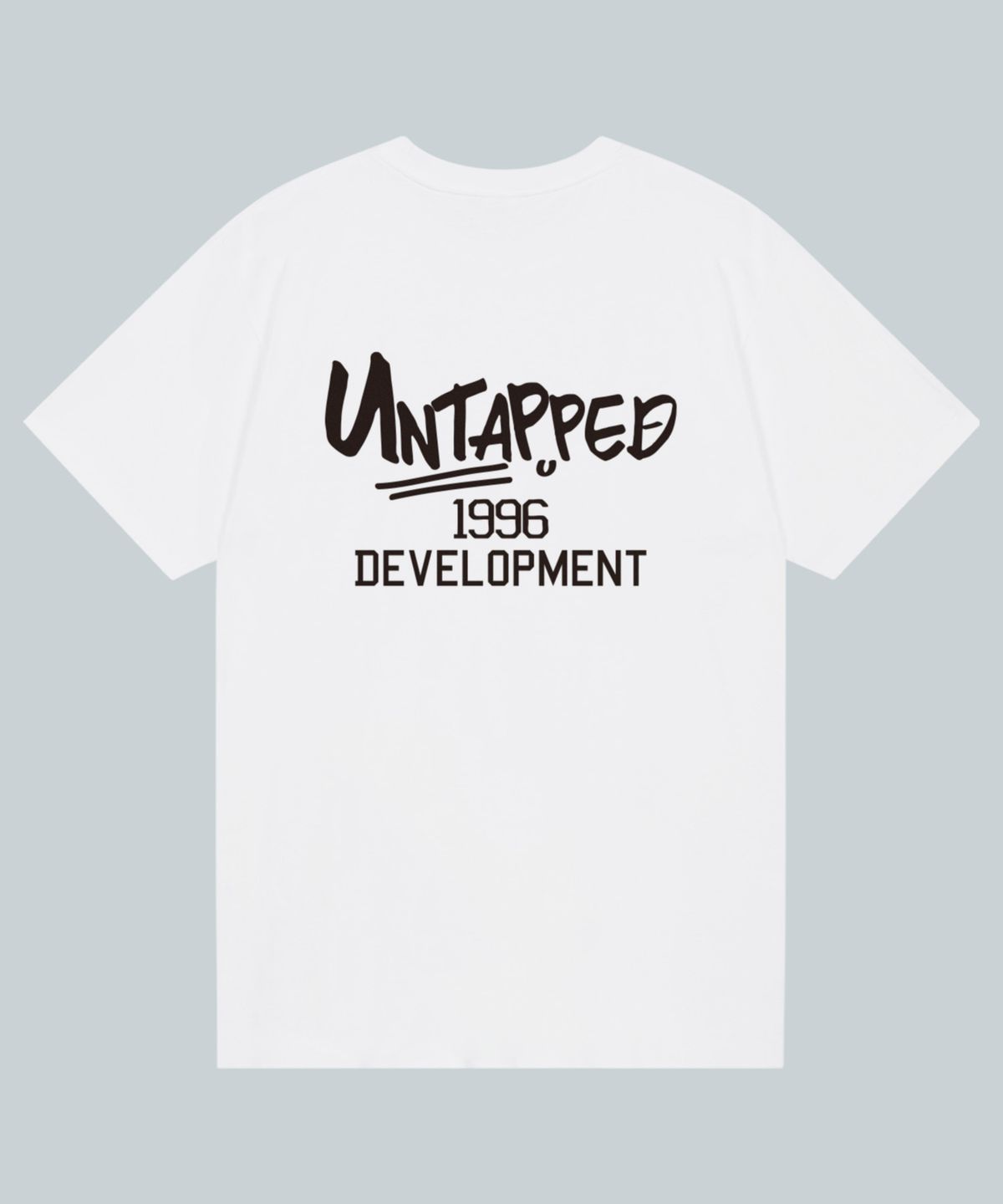 언탭트 스튜디오(UNTAPPED STUDIO) 디벨롭먼트 시그니처 퓨어코튼 빅 오버핏 반팔 티셔츠 2 COLOR