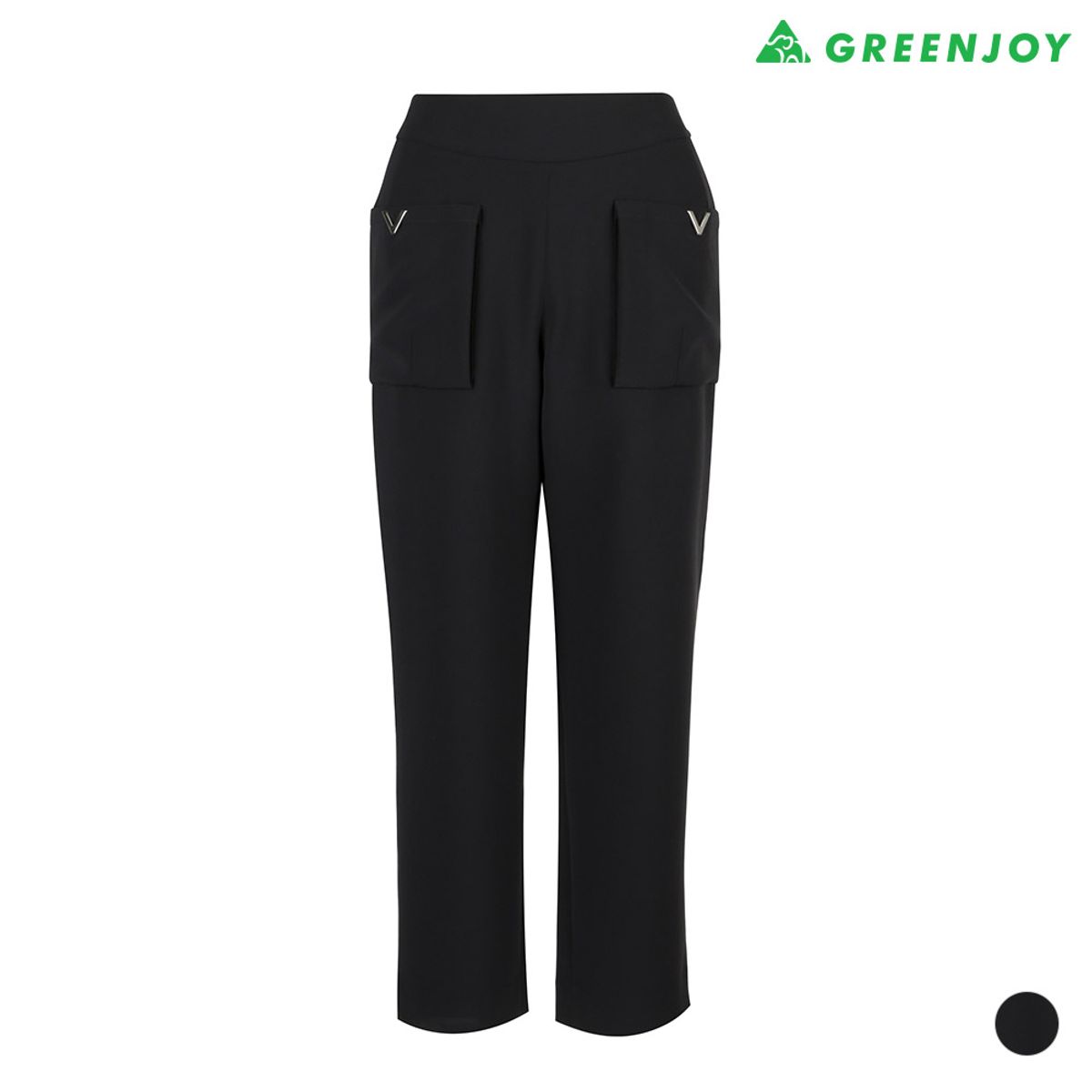 그린조이(GREENJOY) 여성 배기와이드핏 밴딩팬츠