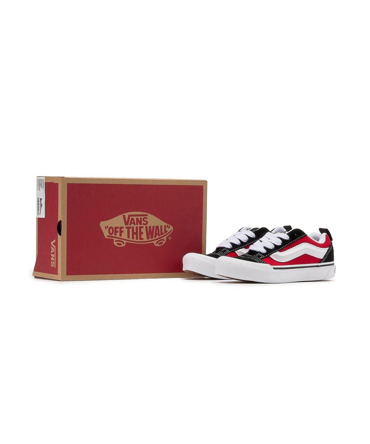 반스 키즈(VANS KIDS) 뉴스쿨 키즈 - 블랙:레이싱 레드 / VN000CYUBRR1