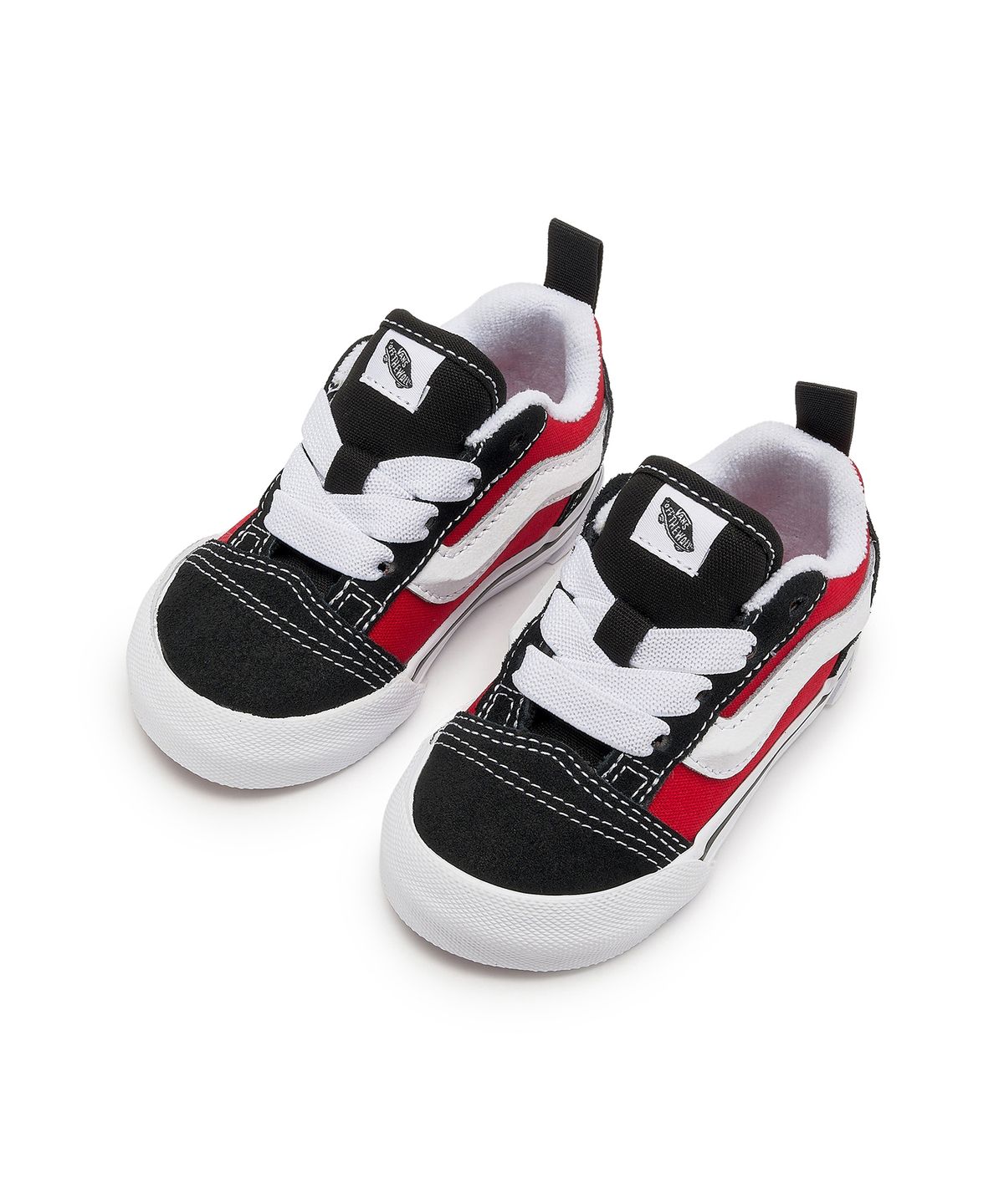 반스 키즈(VANS KIDS) 뉴스쿨 엘라스틱 레이스 토들러 - 블랙:레이싱 레드 / VN000D0KBRR1