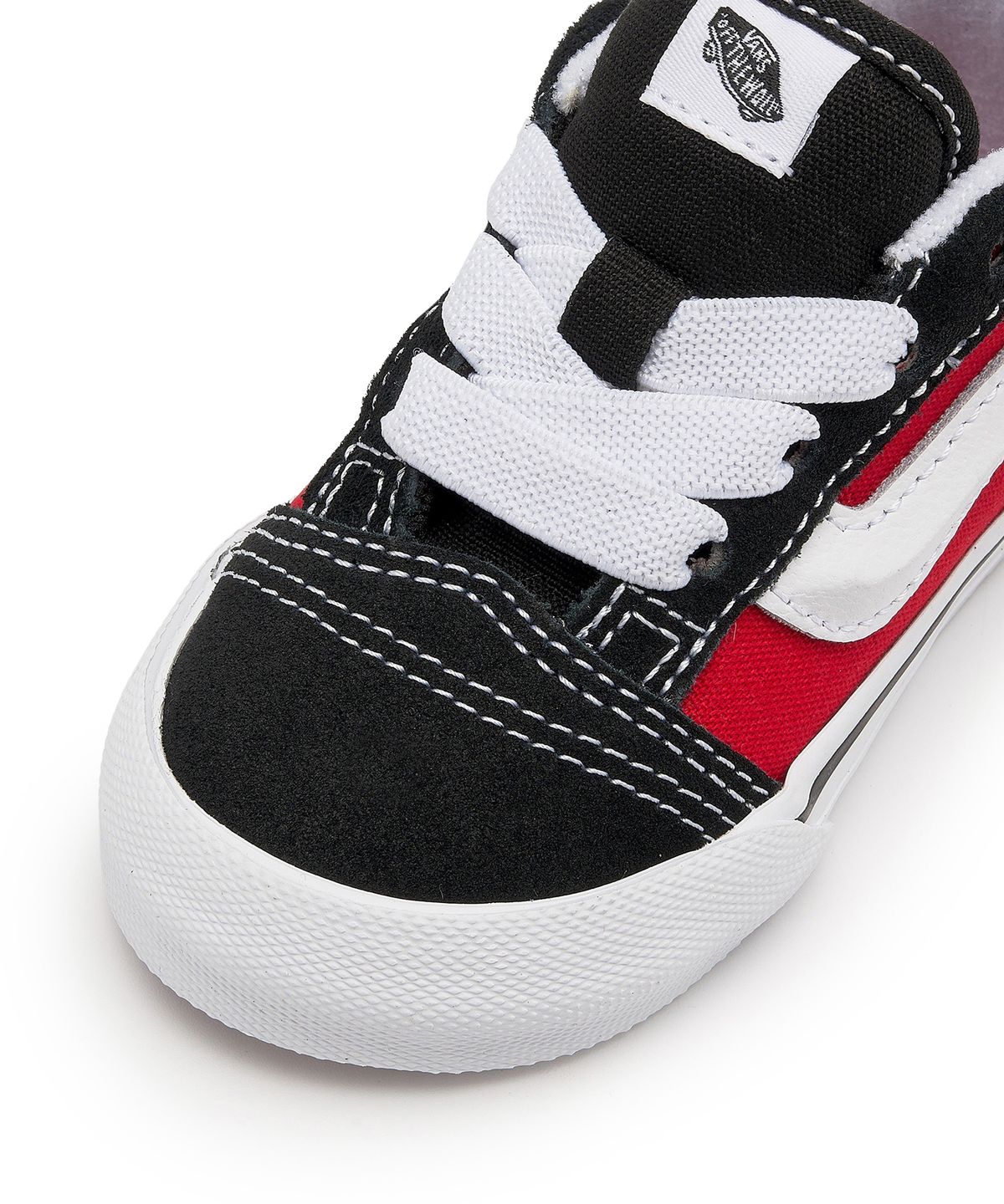 반스 키즈(VANS KIDS) 뉴스쿨 엘라스틱 레이스 토들러 - 블랙:레이싱 레드 / VN000D0KBRR1