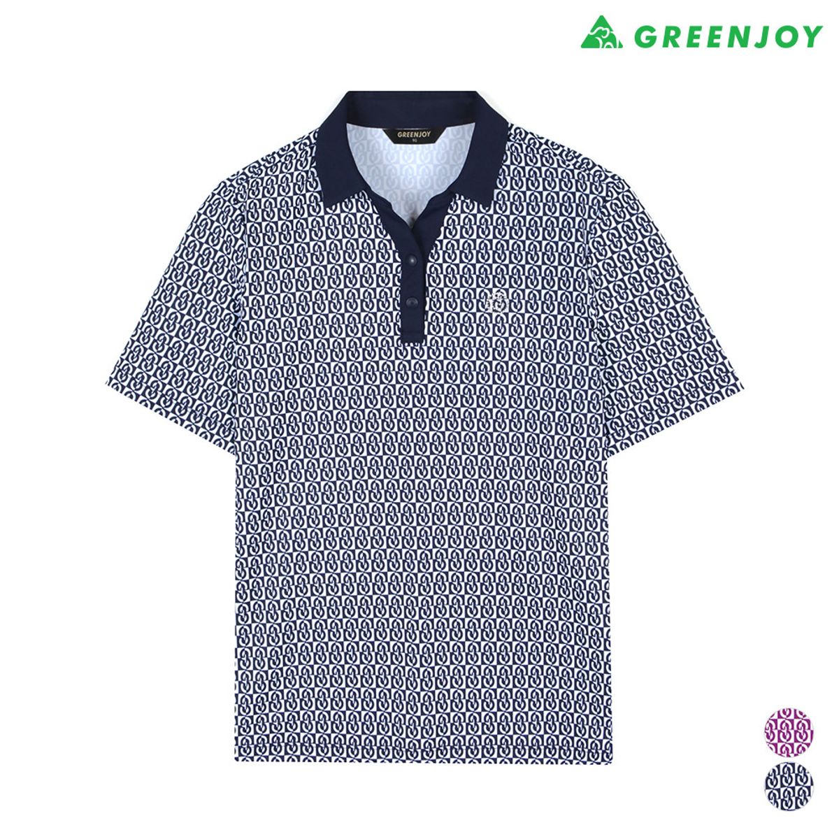 그린조이(GREENJOY) 여성 변형 G로고 오픈마이 Y-티셔츠