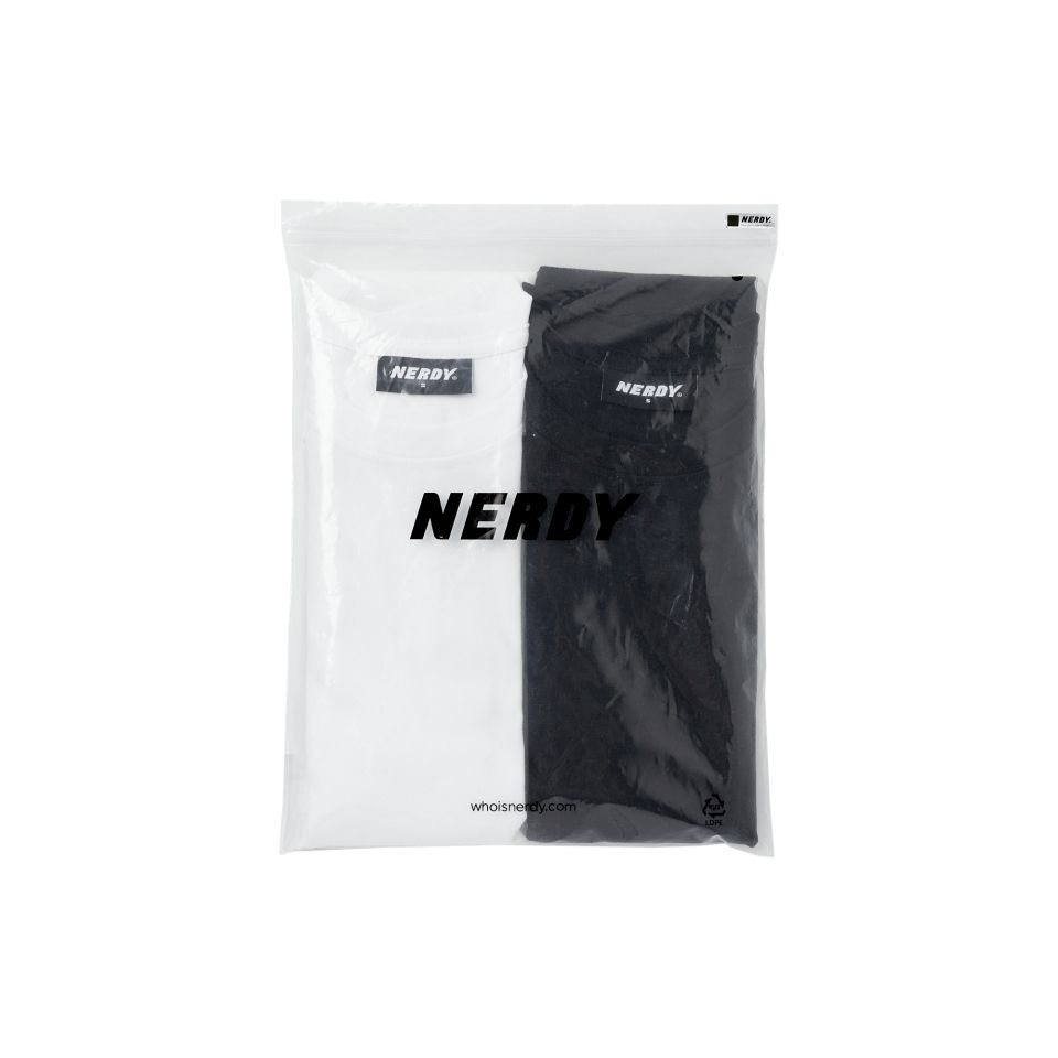 MUSINSA | NERDY Blank Small Logo Short Sleeve T-Shirt 2 Pack