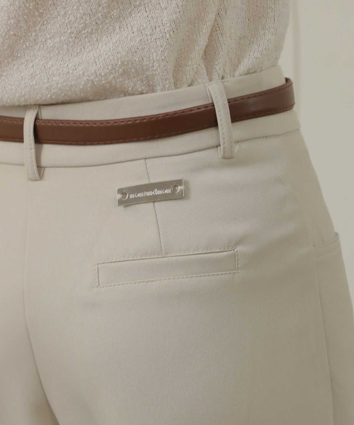 논앤논(NON AND NON) Transverse Pocket Wide Pants_NSPT464 (Beige)