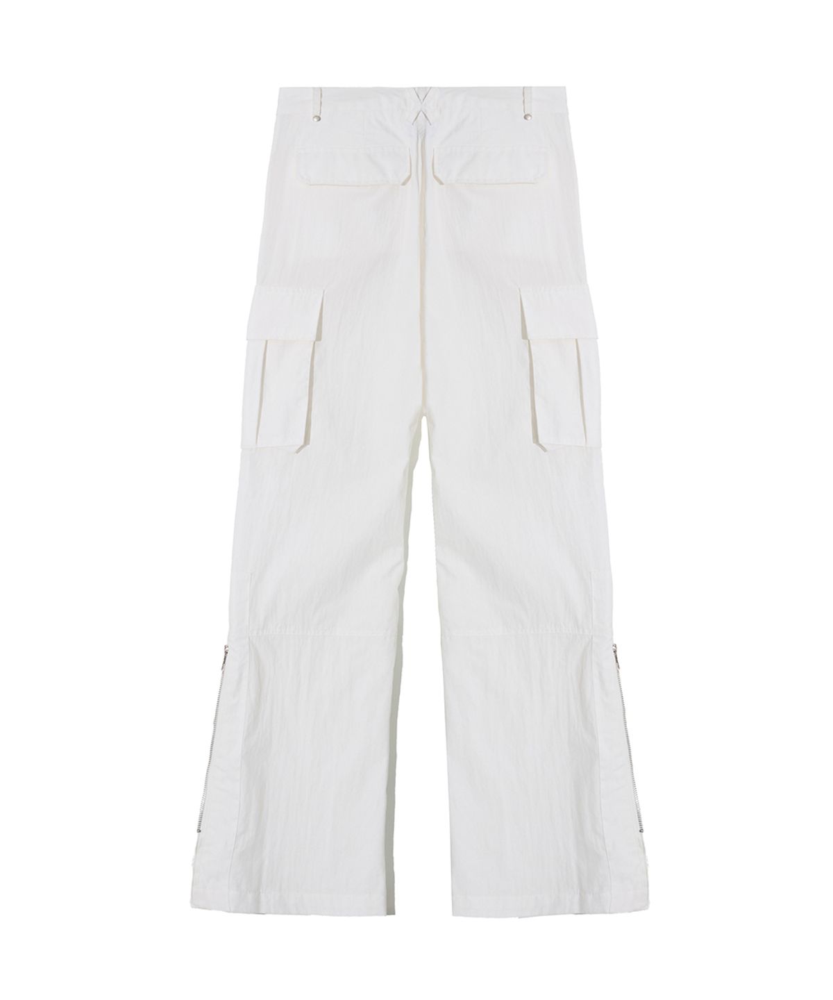 렌세(RENSE) Side Zipper Cargo Bootcut Pants Off White