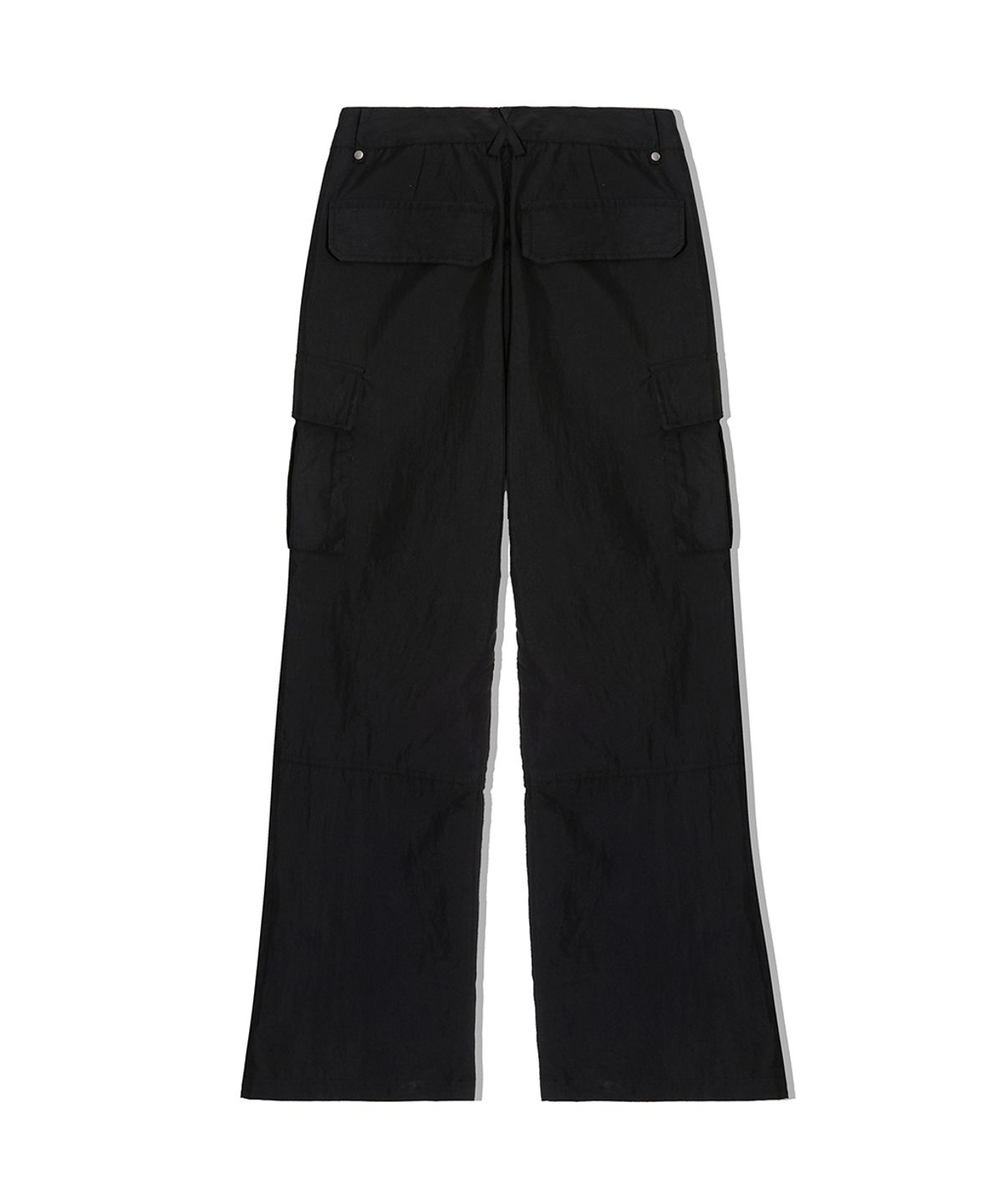렌세(RENSE) Side Zipper Cargo Bootcut Pants Black