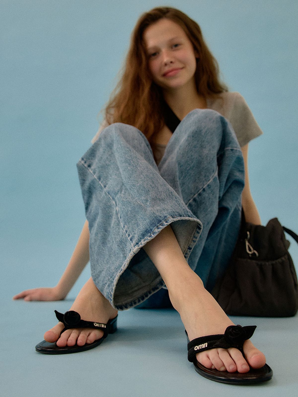 옴니포턴트(OMNIPOTENT) [211] omn rose velvet sandal _ 5 colors