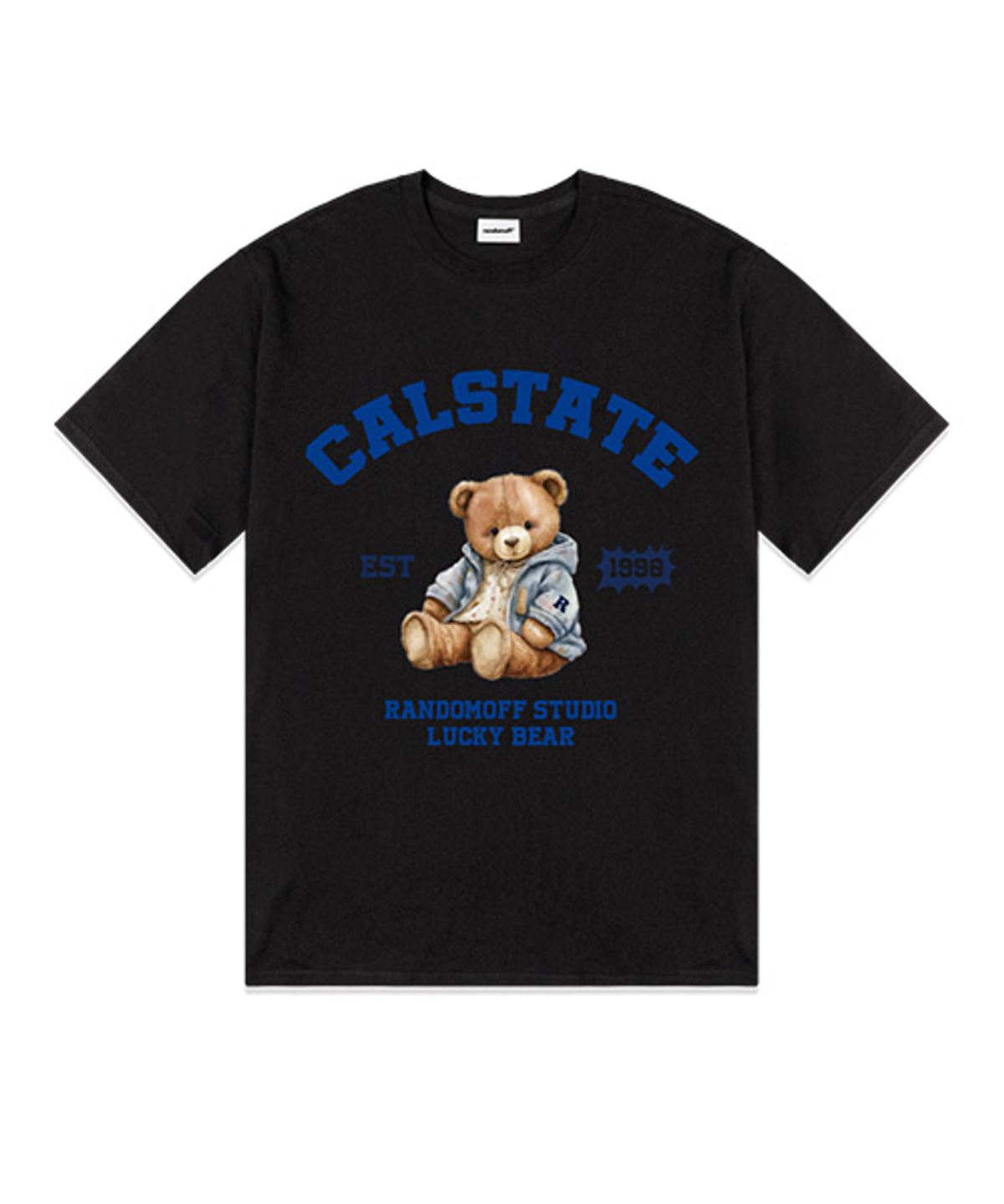 랜덤오프(RANDOMOFF) [Black&White] LUCKY BEAR 반팔티 [8컬러]