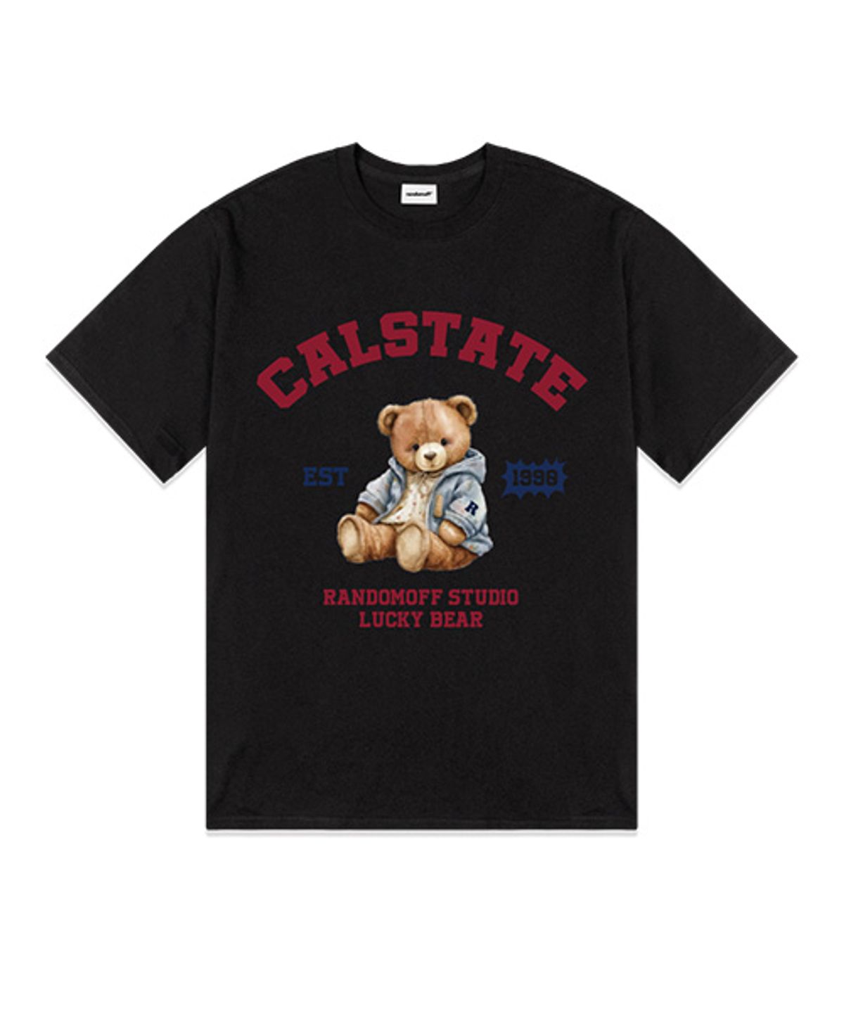 랜덤오프(RANDOMOFF) [Black&White] LUCKY BEAR 반팔티 [8컬러]