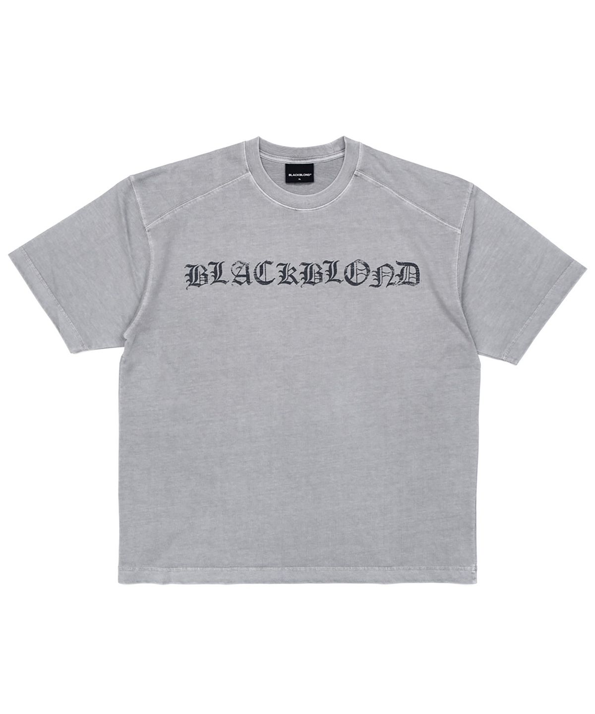 블랙블론드(BLACKBLOND) 비비디 크러쉬드 페이쓰 피그먼트 반팔티 (그레이)