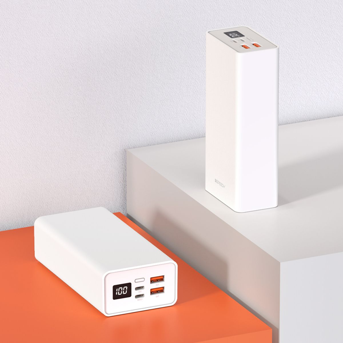 스피디(SPEEDY) 슬림 핏 PD 20W 고속충전 잔량표시 보조배터리 30000mAh + C타입 케이블, 8핀 젠더
