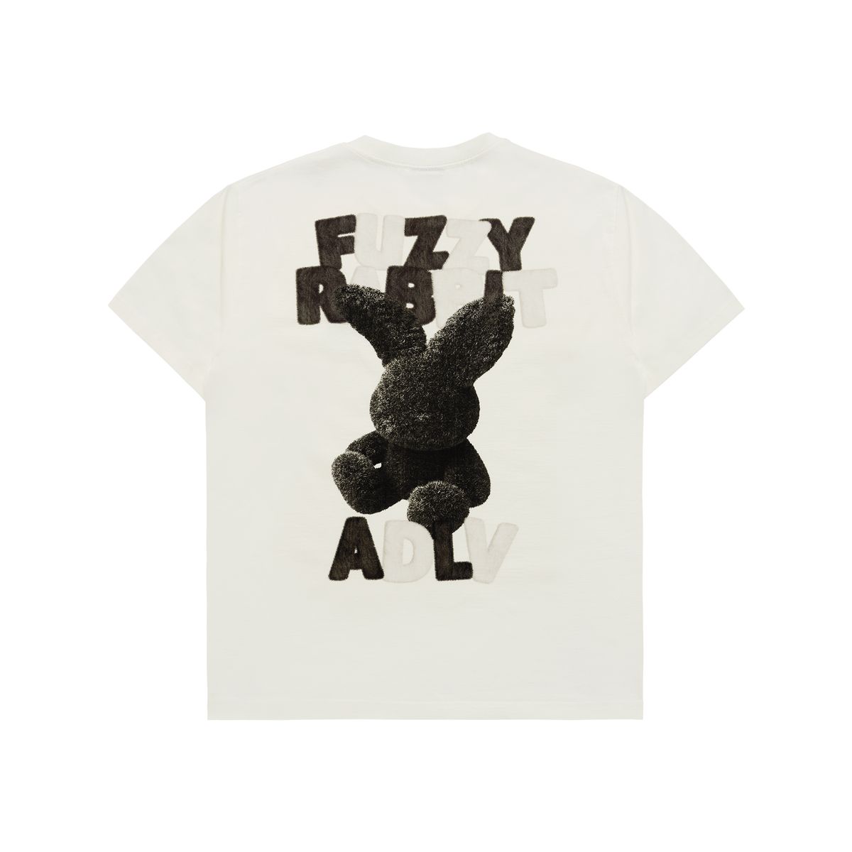 아크메드라비(ACME DE LA VIE) FUZZY FONT RABBIT SHORT SLEEVE T-SHIRT CREAM