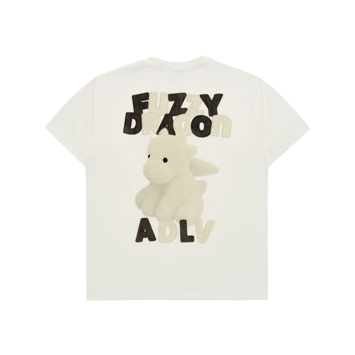 아크메드라비(ACME DE LA VIE) FUZZY FONT DRAGON SHORT SLEEVE T-SHIRT CREAM