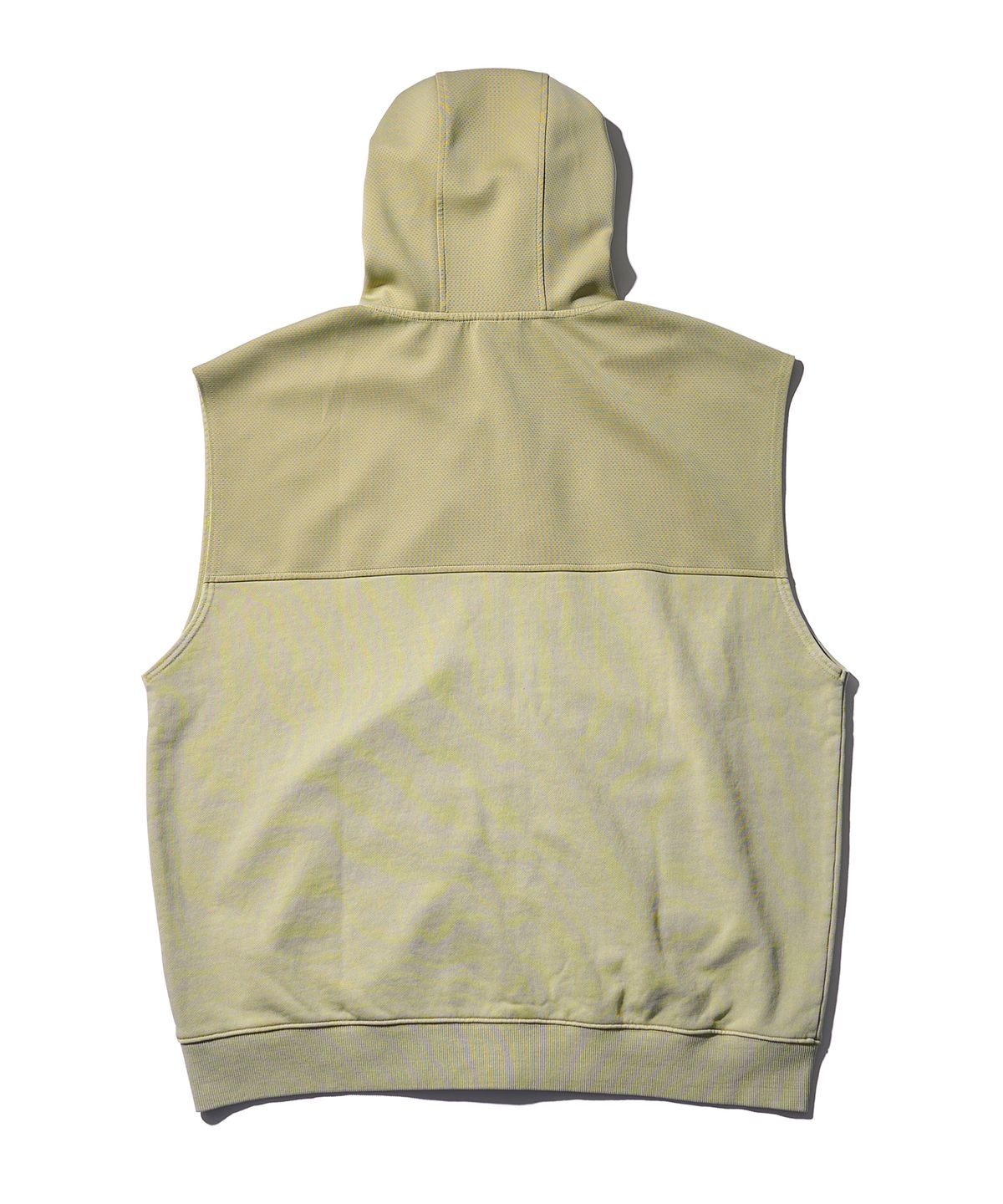 브라운브레스(BROWNBREATH) TAG PIGMENT HOOD VEST - BEIGE