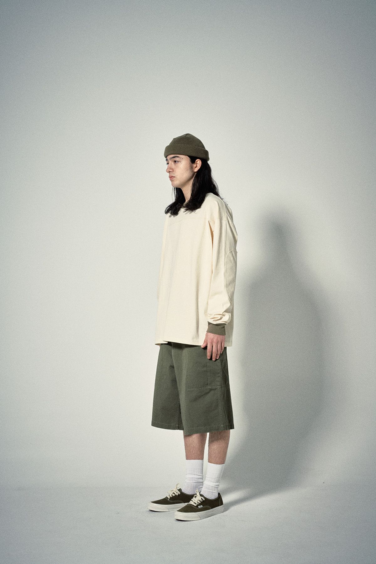 히즈핸더(HISHANDER) MILITARY P44 WIDE SHORTS [Vintage Olive]